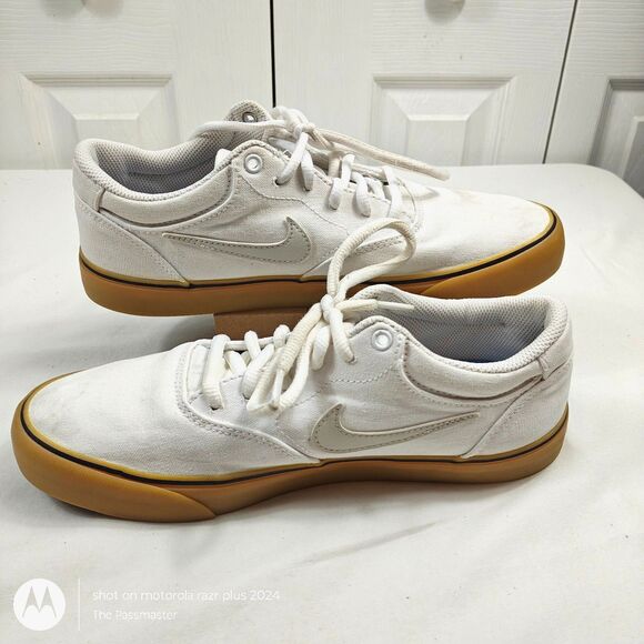 Men's NIKE SB Chron 2 Canvas 'White Gum' Skate Shoes Lace-Up Sneakers US Size 8 - Picture 5 of 11